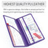 CANOPUS Big Purple Car Registration and Insurance Holder, PU Leather Card Holder, Vehicle Glove Box Organizer for Auto, SUV, Truck